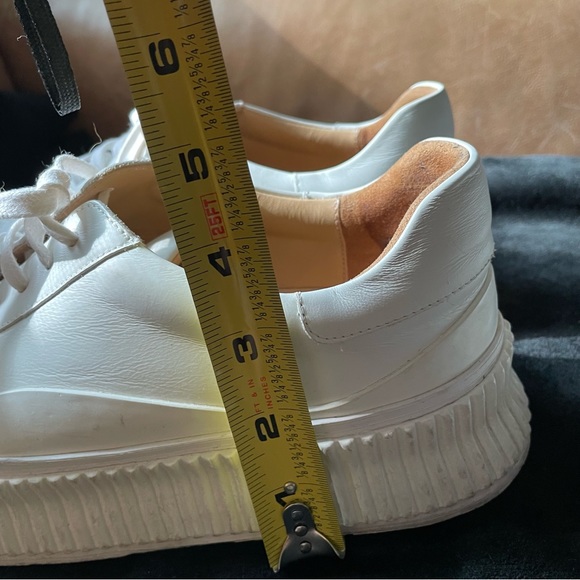 Jil Sander platform leather flatform white sneakers size 39 luxe designer - Picture 12 of 13